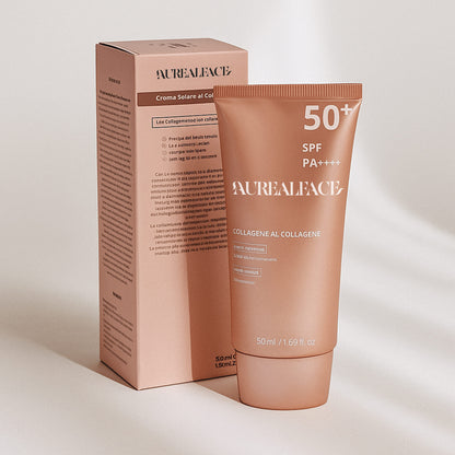 Crema solare al collagene