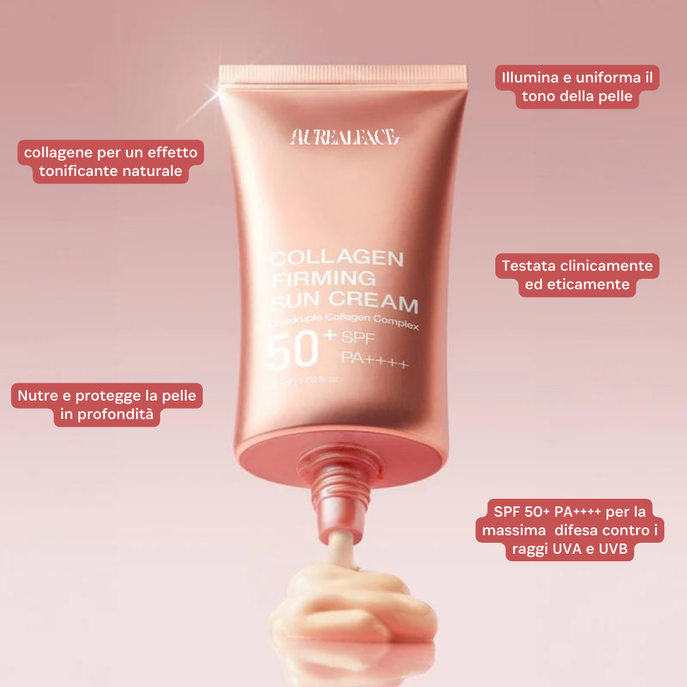 Crema solare al collagene
